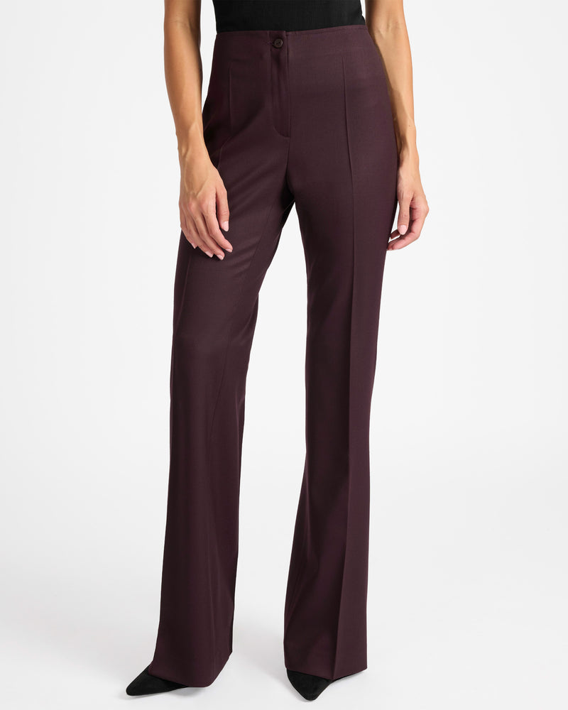 ELIZABETH Flared Leg Pant in Virgin Wool Stretch