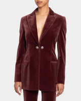 MILLI Long Velvet Jacket in Luxury Stretch Velvet