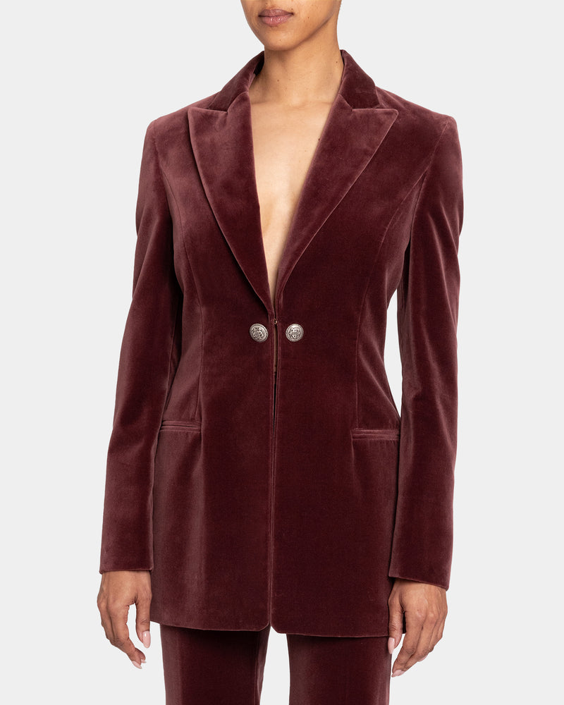 MILLI Long Velvet Jacket in Luxury Stretch Velvet
