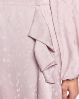 MALIA Long Sleeve Dress in Floral Print in Fluid Jacquard