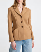 FEBE Crepe Jacket with Bucket Pockets
