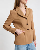 FEBE Crepe Jacket with Bucket Pockets