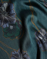 SABRINA Short Sleeve Tie Neck Midi Dress