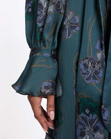 DAHLIA Long Sleeve Dress in Printed Crepe Georgette.