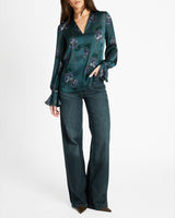 RUE Long Sleeve Blouse in Crepe Georgette