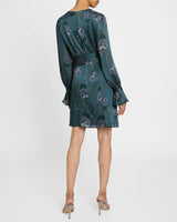 DAHLIA Long Sleeve Dress in Printed Crepe Georgette.