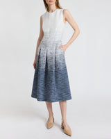KEELY Sleeveless Midi Dress in Modern Ombre Tweed