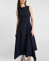 PALMA Sleeveless Midi Dress in Abstract Jacquard