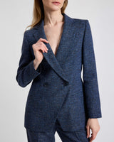 ROWAN Double Breasted Blazer in Modern Donegal Fabric