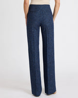 DELLA Straight Leg Pants in Modern Donegal Fabric