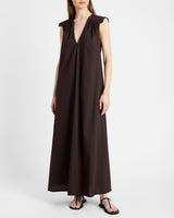 NIU Cap Sleeve Maxi Cotton Dress