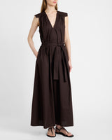 NIU Cap Sleeve Maxi Cotton Dress