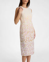 BRITTA Midi Sheath Dress in Ombré Jacquard