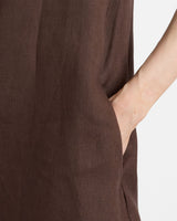 JACLYN Sleeveless Shift Linen Dress
