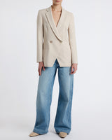 ROWAN Double Breasted Blazer in Soft Stretch Crepe