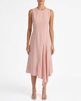 KAYLA Sleeveless Asymmetric Fit and Flare Dress
