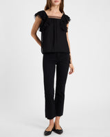 CHASS Ruffle Blouse in Silk Georgette