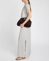 HARMONY Crocheted Cap Sleeve Linen Maxi Dress