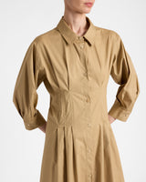 MILEY Midi Shirt Dress in Cotton Stretch