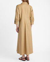 MILEY Midi Shirt Dress in Cotton Stretch