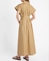 NISA Cap Sleeve Poplin Shirt Dress