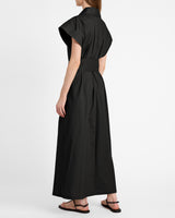 NISA Cap Sleeve Poplin Shirt Dress