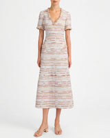 ADELLE Midi A-Line Dress in Modern Tweed