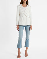 CARYN Double-Breasted Blazer in Cotton Stretch