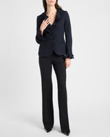 CELESTE Ruffle Jacket in Luxury Tonal Tweed