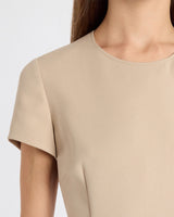 MOIRA Soft Stretch Crepe Cap Sleeve Flounce Dress