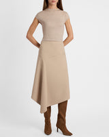 MYNA Asymmetrical Midi-Length Skirt