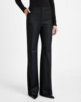 BETH Flared Pant in Tonal Mini Check Wool
