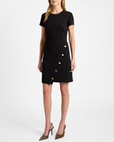 LONI Short Sleeve A-Line Dress in Soft Punto Milano