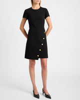 LONI Short Sleeve A-Line Dress in Soft Punto Milano