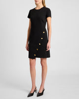 LONI Short Sleeve A-Line Dress in Soft Punto Milano