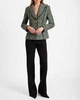 TRISH Tweed Jacket with Fringe Detail