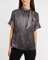 ATHENA Blouse with Short Flutter-Sleeves