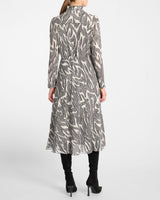 IRINA Ruffle-Neck Buttoned Midi Dress