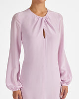 DRAKE Long Sleeve Silk Dress