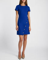 LONI Short Sleeve A-Line Dress in Soft Punto Milano