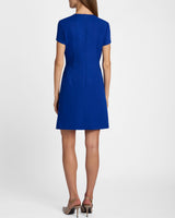 LONI Short Sleeve A-Line Dress in Soft Punto Milano