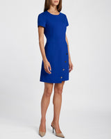 LONI Short Sleeve A-Line Dress in Soft Punto Milano