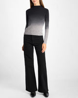 COLETTA Long Sleeve Mock Neck Ombre Merino Wool Sweater