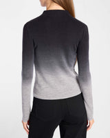 COLETTA Long Sleeve Mock Neck Ombre Merino Wool Sweater