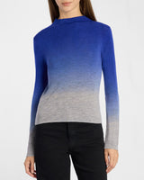 COLETTA Long Sleeve Mock Neck Ombre Merino Wool Sweater