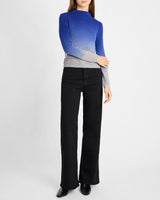 COLETTA Long Sleeve Mock Neck Ombre Merino Wool Sweater