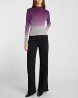 COLETTA Long Sleeve Mock Neck Ombre Merino Wool Sweater