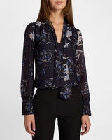 FRANCIS Long Sleeve Blouse in Floral Print Georgette