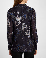 FRANCIS Long Sleeve Blouse in Floral Print Georgette