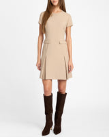 SEILA A-Line Knee-Length Dress in Fluid Crepe